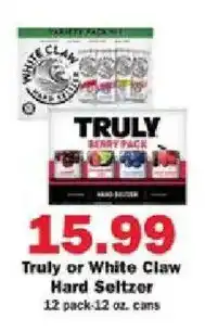 Schnucks Truly or White Claw Hard Seltzer offer