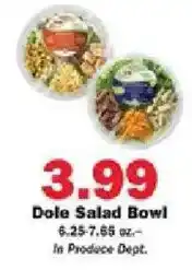 Schnucks Dole Salad Bowl offer