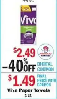 Schnucks Viva paper towels offer