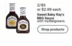 Walgreens Sweet Baby Ray's BBQ Sauce offer