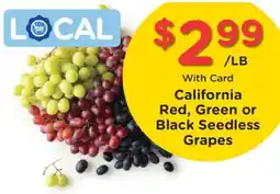 Ralphs California Red, Green or Black Seedless Grapes offer