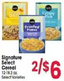 Jewel-Osco Signature Select Cereal offer
