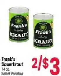 Jewel-Osco Frank's sauerkraut offer