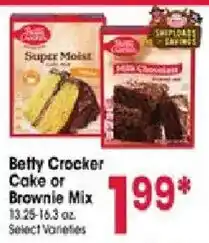 Jewel-Osco Betty Crocker cake or brownie mix offer