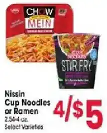 Jewel-Osco Nissin Cup Noodles or Ramen offer