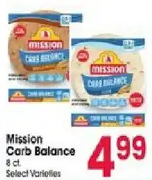 Jewel-Osco Mission Carb Balance offer