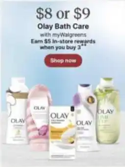 Walgreens Olay Bath Care offer