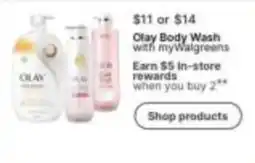 Walgreens Olay body wash offer