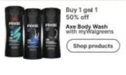 Walgreens Axe Body Wash offer