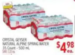 Ingles Markets Crystal Geyser natural alpine spring water offer