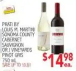 Ingles Markets Prati by Louis M. Martini Cabernet Sauvignon or Pinot Gris offer