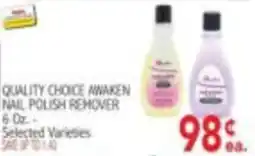 Ingles Markets Quality Choice Awaken Nail Polish Remover offer