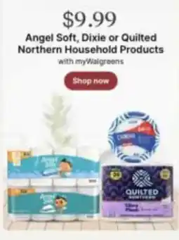 Walgreens Angel Soft, Dixie or Quilted Northern Household Products offer
