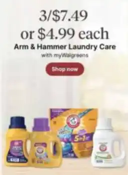 Walgreens Arm & Hammer Laundry Care offer