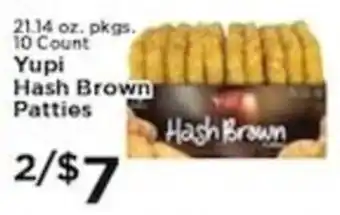 Pioneer Supermarkets Yupi hash brown patties offer