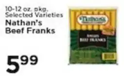 Pioneer Supermarkets Nathan's beef franks offer