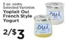 Pioneer Supermarkets Yoplait Oui French Style Yogurt offer
