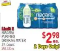 Ingles Markets Lund & Niagara Purified Drinking Water offer