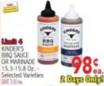 Kinder's bbq sauce or marinade