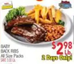 Ingles Markets Baby Back Ribs offer