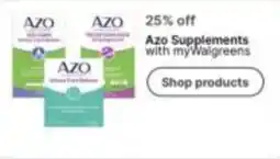 Walgreens Azo Supplements offer