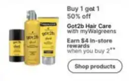 Walgreens Got2b Hair Care offer