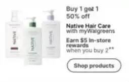 Walgreens Native Hair Care offer