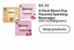 Walgreens Bloom Pop Flavored Sparkling Beverages offer