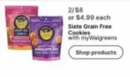 Walgreens Siете Grain Free Cookies offer