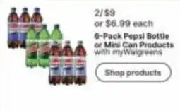 Walgreens 6-Pack Pepsi Bottle or Mini Can Products offer