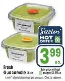 Jewel-Osco Sizzlin' fresh guacamole offer