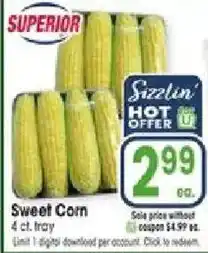 Jewel-Osco Superior sweet corn offer