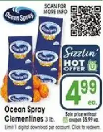 Jewel-Osco Ocean Spray Clementines offer