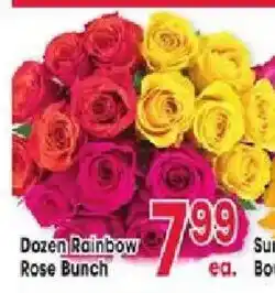 Jewel-Osco Dozen Rainbow Rose Bunch offer