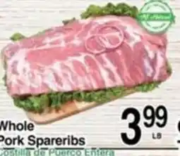 Superior Grocers Whole Pork Spareribs offer