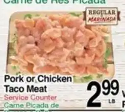 Superior Grocers Pork or Chicken Taco Meat offer