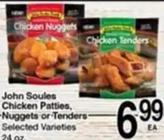 Superior Grocers John Soules Chicken Patties, Nuggets or Tenders offer