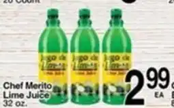 Superior Grocers Chef Merito Lime Juice offer