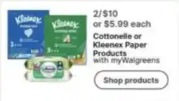 Walgreens Cottonelle or Kleenex Paper Products offer