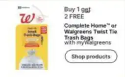 Walgreens Walgreens Twist Tie Trash Bags offer