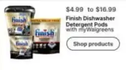 Walgreens Finish Dishwasher Detergent Pods offer