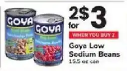 ACME Goya low sodium beans offer