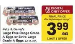 ACME Pete & Gerry's Large Free Range Grade A Eggs or Extra Large Grade A Eggs offer