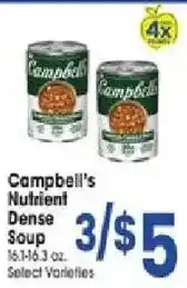 Jewel-Osco Campbell's Nutrient Dense Soup offer