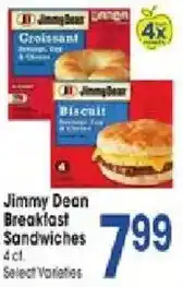 Jewel-Osco Jimmy Dean Breakfast Sandwiches offer