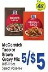 Jewel-Osco McCormick Taco or Brown Gravy Mix offer