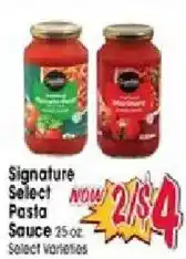 Jewel-Osco Signature Select Pasta Sauce offer