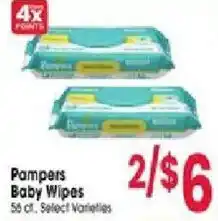 Jewel-Osco Pampers baby wipes offer