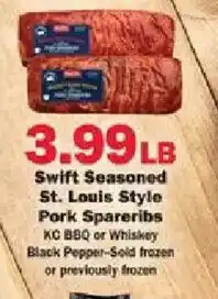 Schnucks Swift Seasoned St. Louis Style Pork Spareribs offer