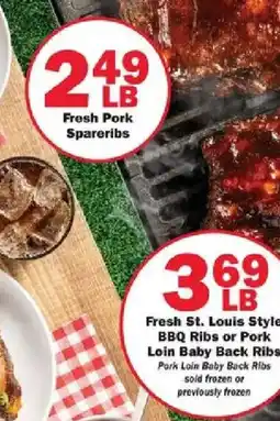 Schnucks Fresh Pork Spare ribs offer
